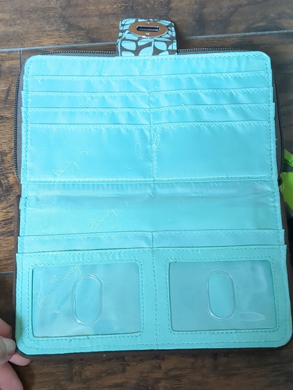 Vera Bradley Turnlock Wallet Shower Vines NWT